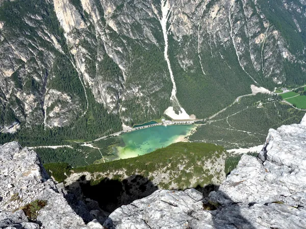 Gipfel Monte Piano Tiefblick zum Duerrensee