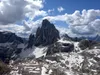 von Büllelejochhütte Richtung Oberbachernspitze Blick auf Zwölferkofel