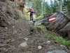 von Hinteregg Aufstieg zur Nürnitzalm sehr steile Passage