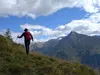 von Nürnitzalm Aufstieg zum Ochsenbug rechts der Nussingkogel