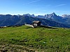 Aufstieg zur Parggenspitze bei Äussere Hochalmhütte hinten die Sextner Dolomiten