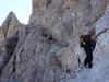 von der Drei Zinnen Hütte Aufstieg Richtung Paternkofel über Klettersteig
