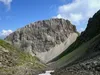 von Obstanser Seehütte zur Pfannspitze Blick zum Roßkopf