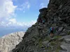 von Obstanser Seehütte zur Pfannspitze über SW-Grat etwas ausgesetzte Stelle