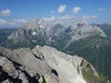 Blick vom Polinik Richtung Westen links der Cellon Bildmitte der Rauchkofel