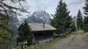 Abstieg bei Wiesenhütte hinten der Spitzkofel