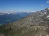 Blick vom Gipfel Rotgabele Richtung NW