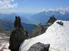 vom Gipfel Rotgabele Abstieg Richtung Kleines Schöberl Blick Richtung SO