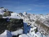 Blick vom Gipfel Richtung NW in der Mitte die Alkuser Rötspitze