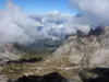 Blick vom Gipfel Seekofel Richtung Norden unten Bildmitte der Rauchkofel