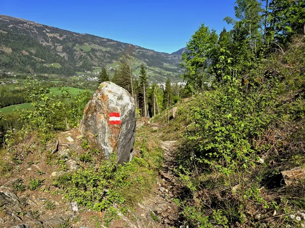 Abstieg Richtung Schloß Bruck über Moos Alm Steig