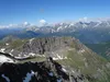 Blick vom Gipfel Stellkopf Richtung Westen vorne der Hilmersberg