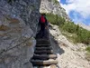 über den Dolomiten-Höhenweg über Holztreppe