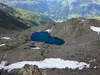 von Schlötterlenke Richtung Weiße Spitze Blick auf kleinen Bergsee