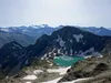 vom Löbbensee Richtung Wildenkogelscharte Blick auf Wildensee hinten der Großglockner