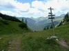 Abfahrt vom Passo Palombino hinten Passo Silvella