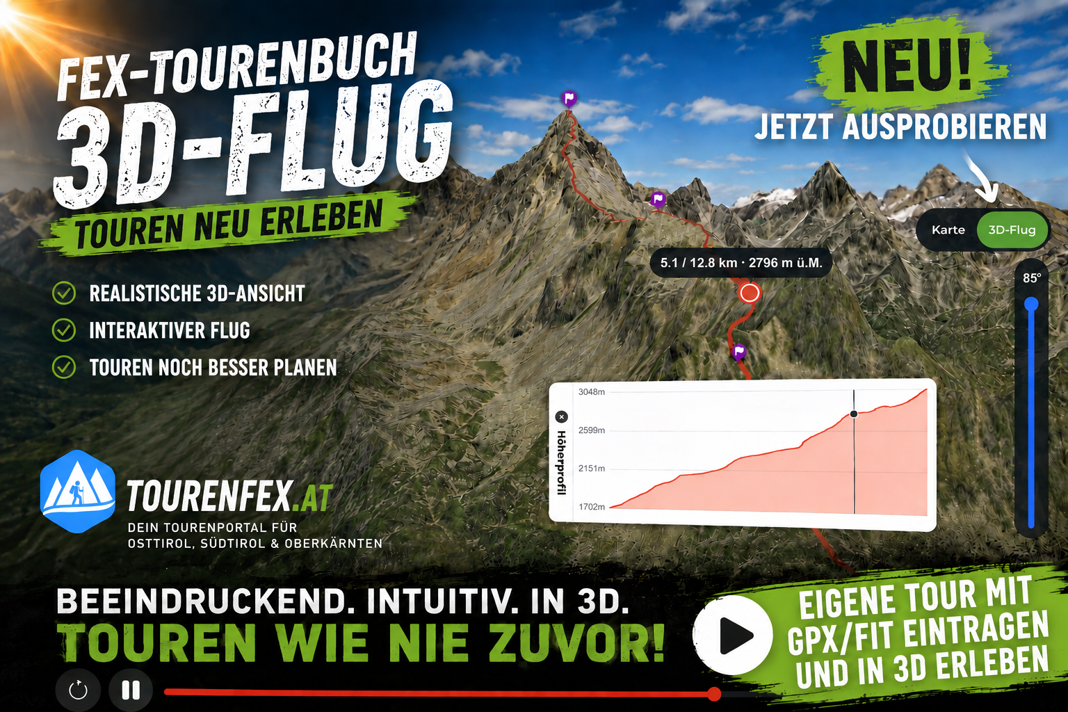 FEX-Tourenbuch 3D-Flug: Touren neu erleben
