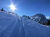 von Dolomitenhütte bis zum Aürlingköpfl rechts Spitzkofel