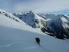 von Kerer-Hochalm Richtung Hohes Tor Blick zurück hinten Mitte Großglockner