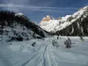 über das Gemärk Richtung Valon de Colfiedo Mitte Hohe Gaisl