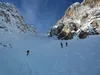 über letzten steilen Hang Mitte Forcella Colfiedo