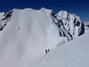 von Gamsscharte Richtung Gipfel Großer Roßkopf Blick zurück