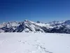 Blick vom Gipfel Großer Roßkopf Richtung OSO vorne Mitte Dürrenstein hinten Mitte Drei Zinnen