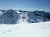 von Scharte Richtung Hocharn Blick zurück hinten li Hoher Sonnblick