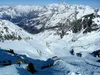 Blick von Gipfel Hochschober Richtung Aufstieg re oben Großglockner