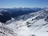 Blick vom Gipfel Innerrodelgungge Richtung Süden hinten die Sextner Dolomiten