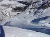 Tiefblick vom Gipfel Innerrodelgungge Richtung Aufstieg