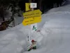 bei den Jagdhütten bei Stelzing Wegweiser Richtung Dellacher Alm