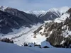 von den Höggerhöfen Richtung Ahornalm Blick ins Villgratental