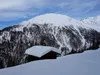 von der Ahornalm Richtung Kesseberg hinten die Kreuzspitze