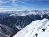 Blick vom Kesseberg Richtung Süden hinten in der Mitte die Dreischusterspitze