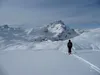 Abfahrt vom Kleinen Jaufen Richtung Nabiges Loch hinten Seekofel