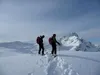 Abfahrt vom Kleinen Jaufen Richtung Nabiges Loch hinten Seekofel