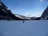 Abfahrt vom Nabigen Loch zum Hotel Pragser Wildsee