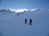 bei Rogötzllenke hohe Schneefontänen