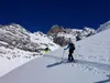 von der Dolomitenhütte bis zur Karlsbaderhütte Mitte hinten Roter Turm