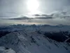 Blick vom Gipfel Rotes Kinkele Richtung Süden hinten Sextner Dolomiten
