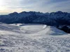 von der Rottmannalm Richtung Goiselemandl beim Speichersee hinten die Lienzer Dolomiten