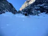 Abfahrt über Rinne zum Steinkar