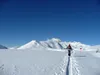 auf Hoehe Bergstation Faschingalm vorne Mitte Schoberkoepfl hinten Mitte Schleinitz