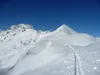 Haenge vor Goisele Mitte Gipfel Goisele li hinten Schleinitz