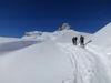 am Plateau Bodenalpe links Sextner Stein rechts Toblinger Knoten