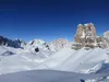 Blick vom Gipfel Sextner Stein Richtung NW rechts Toblinger Knoten